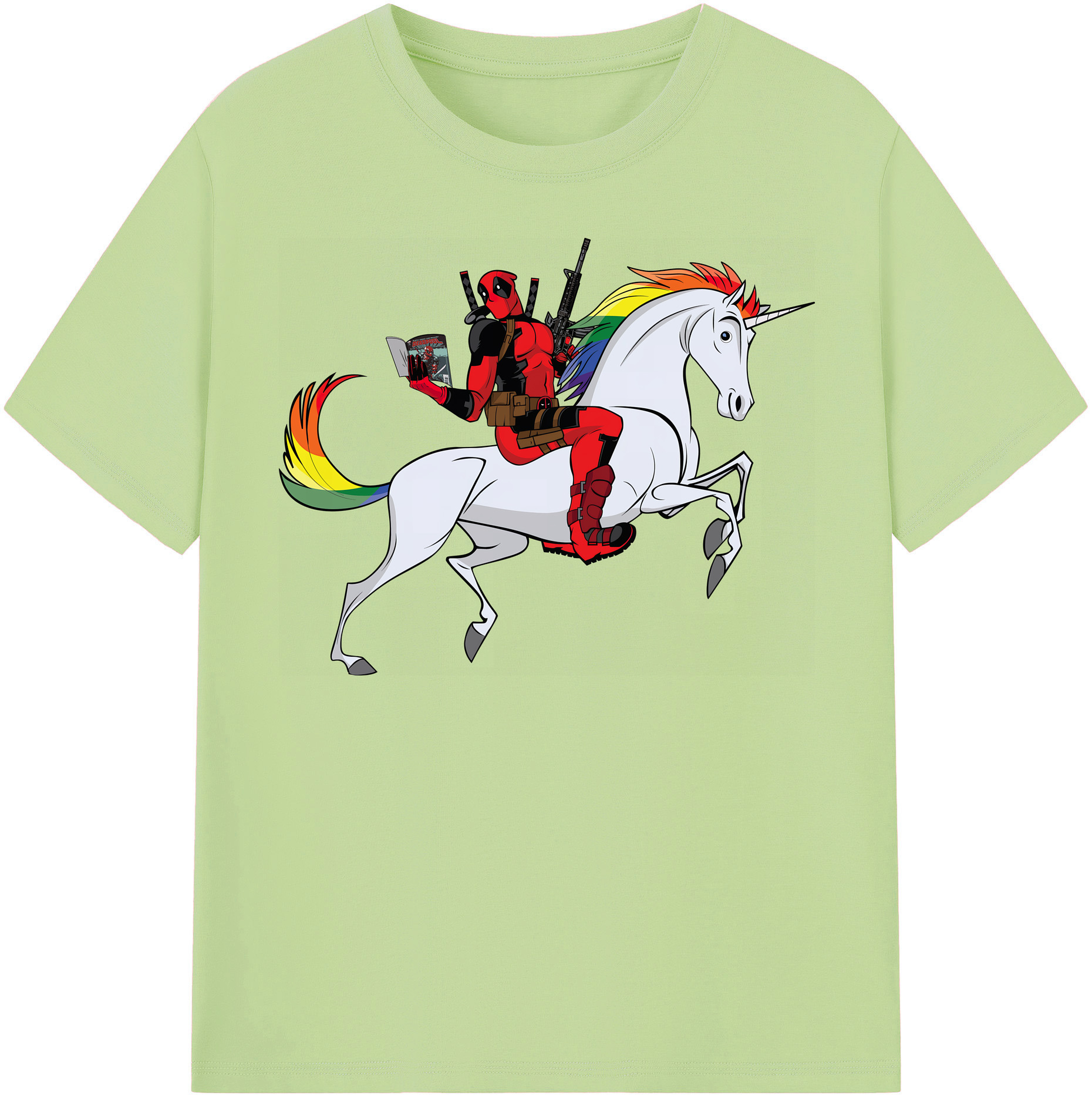 （画像用） Deadpool デッドプール 綿100％半袖Tシャツ（フロントプリント）